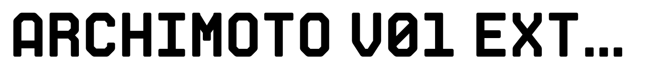 Archimoto V01 Extra Bold